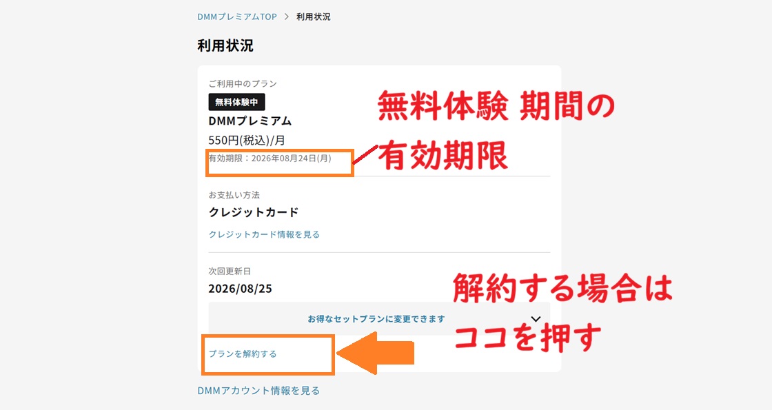 DMM TVの有効期限