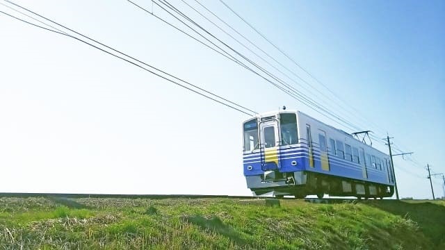風速8mと電車